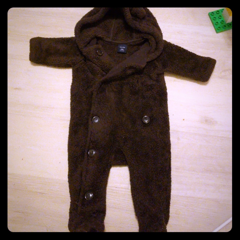 Baby Gap Bear fleece suit